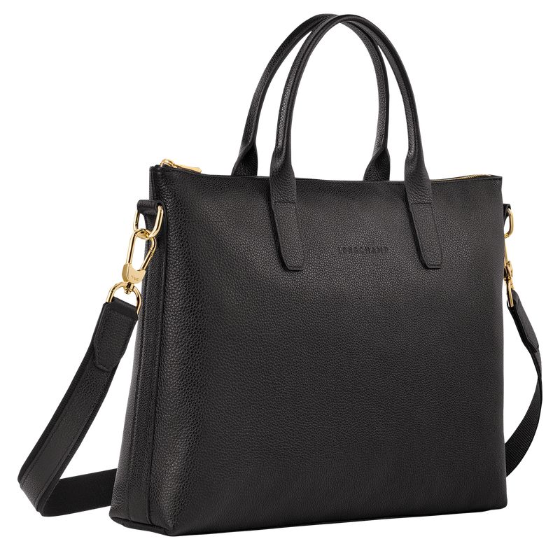 Black Longchamp Le Foulonné S Men Briefcase | Ksa-462ERQLJK