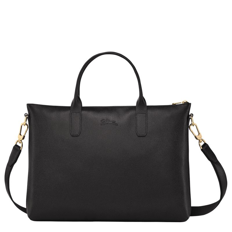 Black Longchamp Le Foulonné S Men Briefcase | Ksa-462ERQLJK
