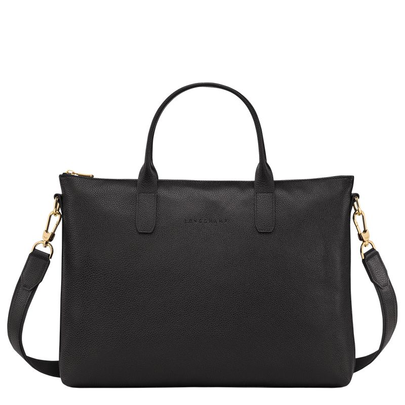 Black Longchamp Le Foulonné S Men Briefcase | Ksa-462ERQLJK
