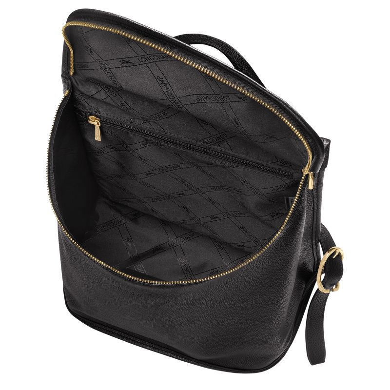 Black Longchamp Le Foulonné Women Backpack | Ksa-598PRWLFQ