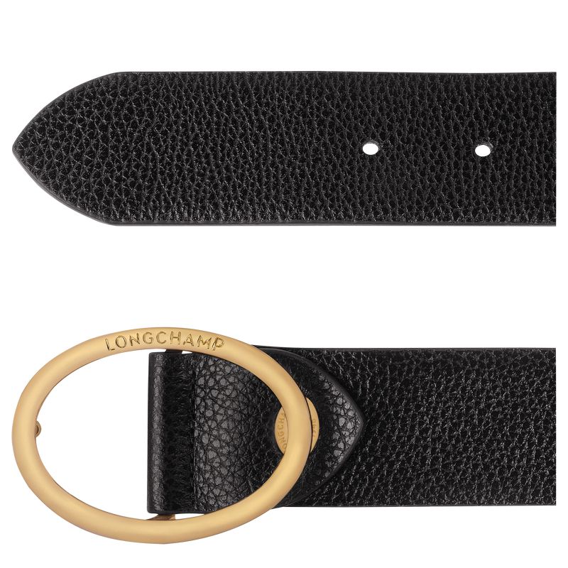 Black Longchamp Le Foulonné Women Belt | Ksa-921SVTZMH