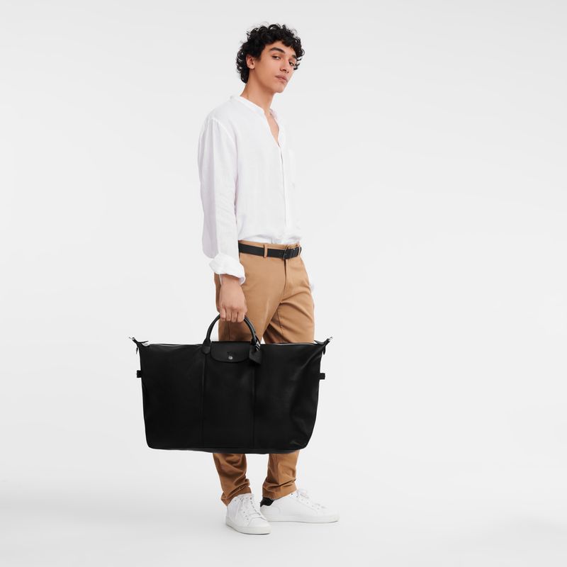 Black Longchamp Le Foulonné Xl Men Travel Bag | Ksa-398USXOZM