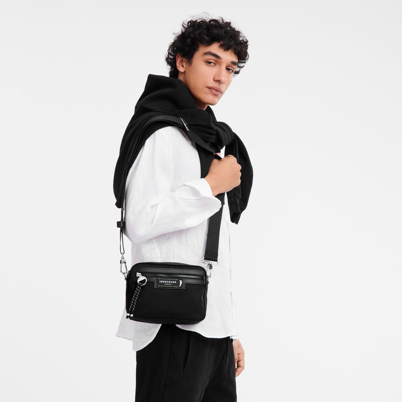 Black Longchamp Le Pliage Energy S Camera Men Crossbody Bag | Ksa-695KXIPNB