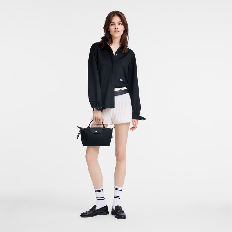 Black Longchamp Le Pliage Energy Women Pouch | Ksa-408TEIQLY