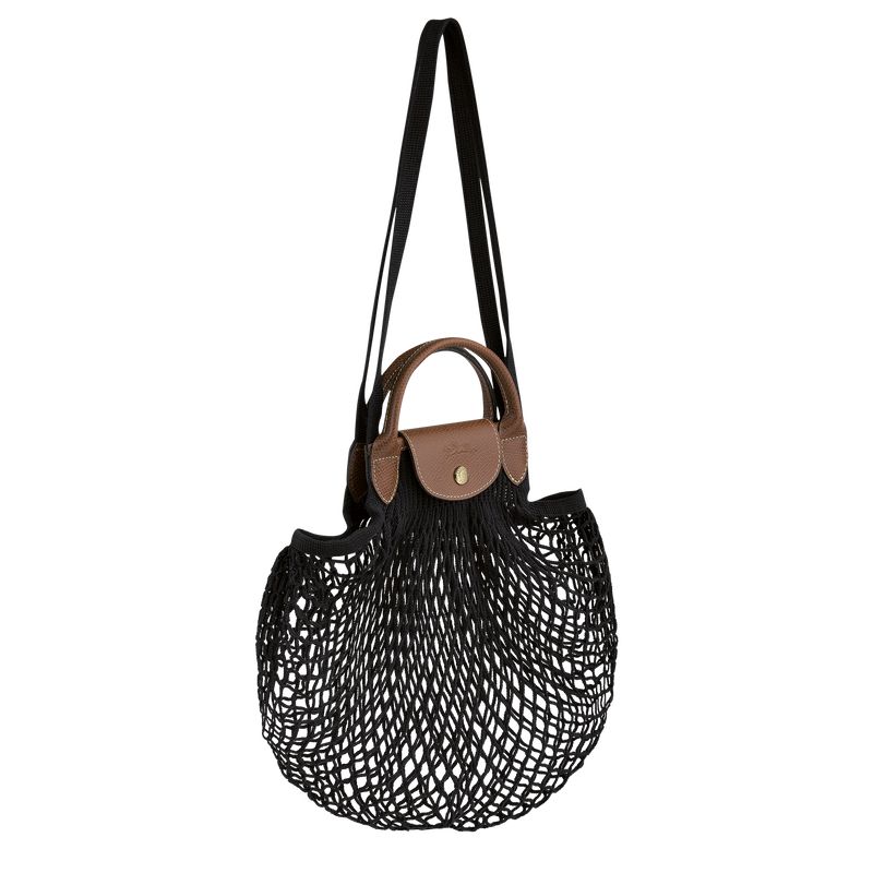 Black Longchamp Le Pliage Filet L Women Mesh Bag | Ksa-350VZKTSW
