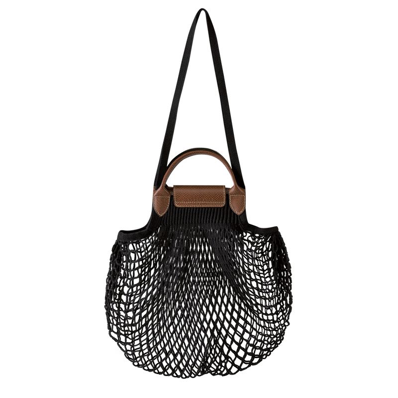 Black Longchamp Le Pliage Filet L Women Mesh Bag | Ksa-350VZKTSW
