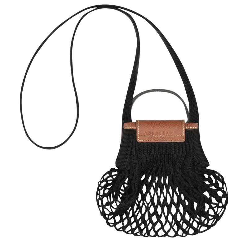 Black Longchamp Le Pliage Filet Xs Women Mesh Bag | Ksa-148BRVUPT