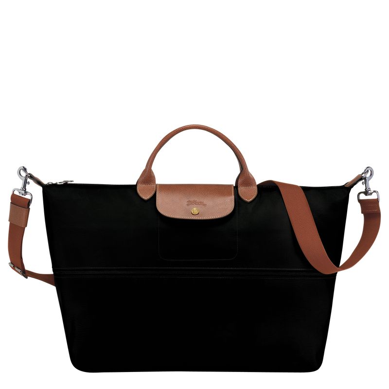 Black Longchamp Le Pliage Original Expandable Men Travel Bag | Ksa-785EUDGFQ