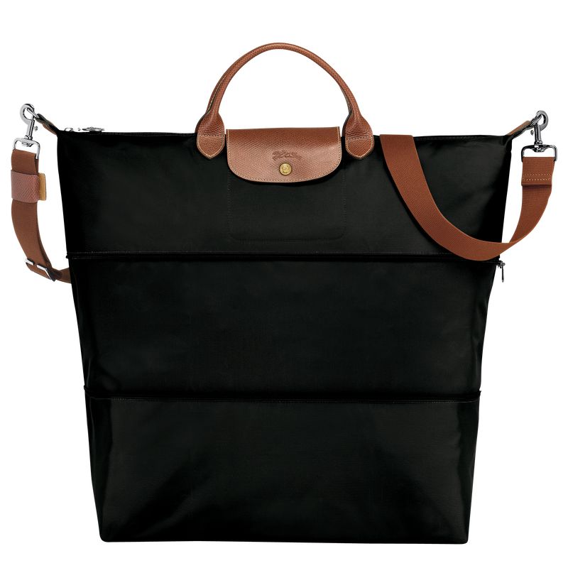 Black Longchamp Le Pliage Original Expandable Men Travel Bag | Ksa-785EUDGFQ
