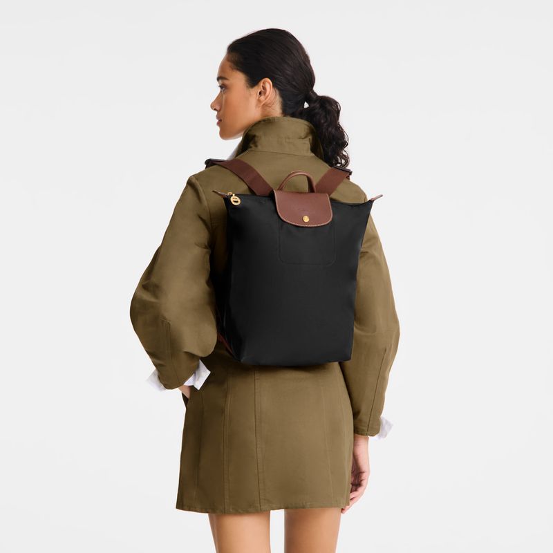 Black Longchamp Le Pliage Original M Men Backpack | Ksa-146EUZQDA