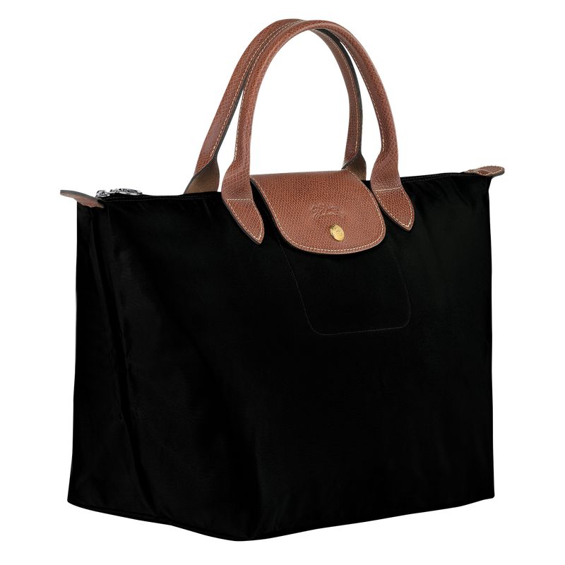 Black Longchamp Le Pliage Original M Women Handbag | Ksa-617UFSPDC