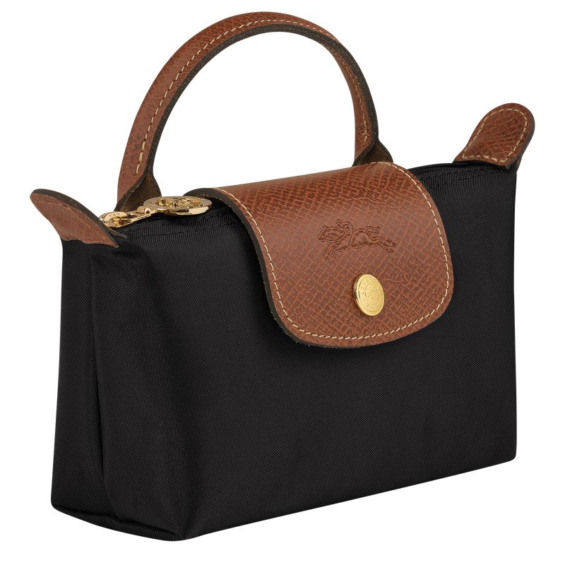 Black Longchamp Le Pliage Original With Handle Men Pouch | Ksa-948ACJTOZ