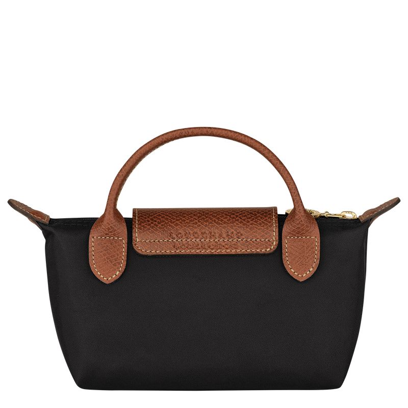 Black Longchamp Le Pliage Original With Handle Men Pouch | Ksa-948ACJTOZ