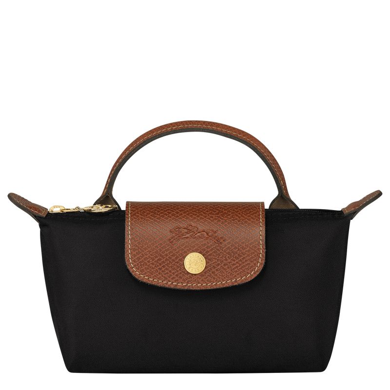Black Longchamp Le Pliage Original With Handle Men Pouch | Ksa-948ACJTOZ