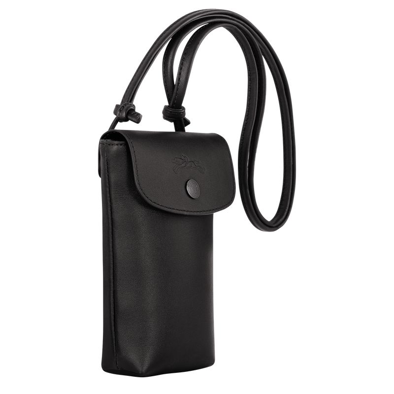 Black Longchamp Le Pliage Xtra With Leather Lace Women Phone Case | Ksa-309HRUQYK