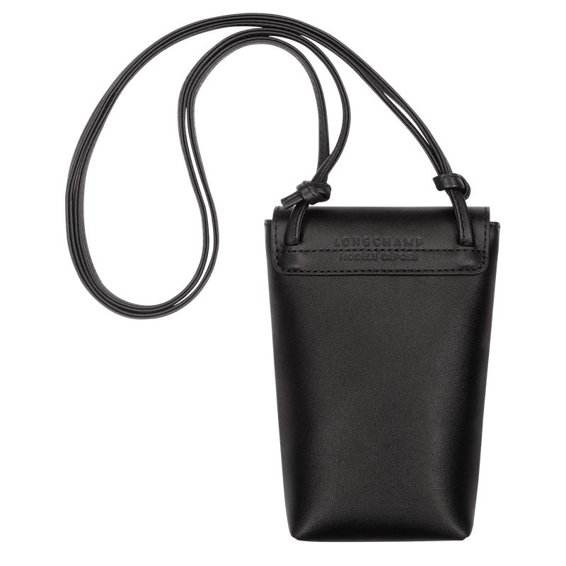 Black Longchamp Le Pliage Xtra With Leather Lace Women Phone Case | Ksa-309HRUQYK