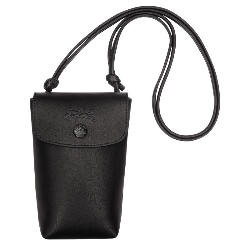 Black Longchamp Le Pliage Xtra With Leather Lace Women Phone Case | Ksa-309HRUQYK