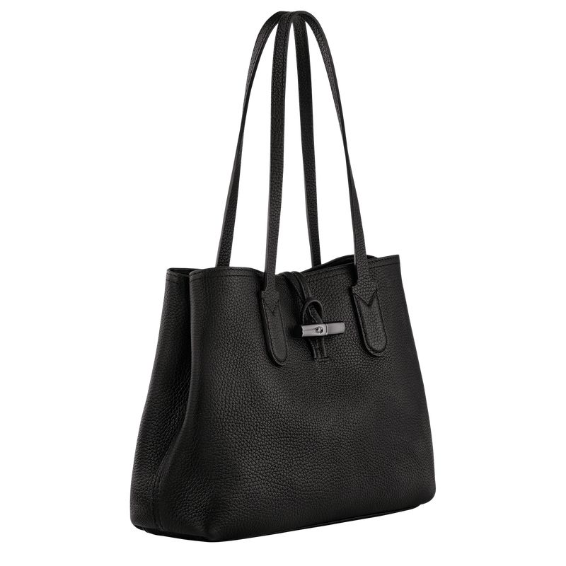 Black Longchamp Le Roseau Essential M Women Tote Bag | Ksa-941ZCBFSE