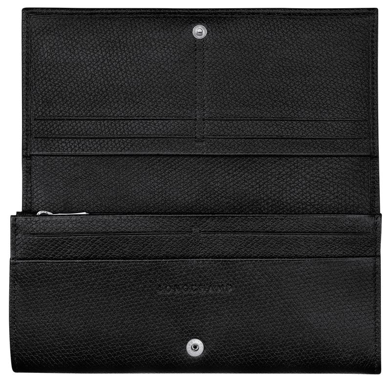 Black Longchamp Le Roseau Flap Women Wallet | Ksa-231QOBLXV