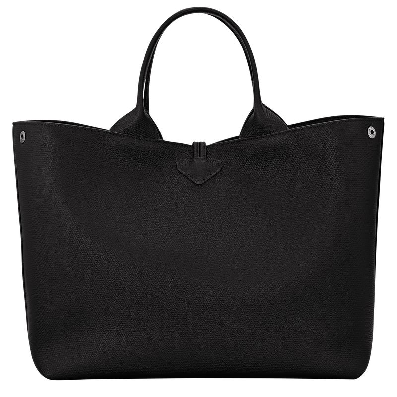 Black Longchamp Le Roseau L Women Handbag | Ksa-871YGVBNI