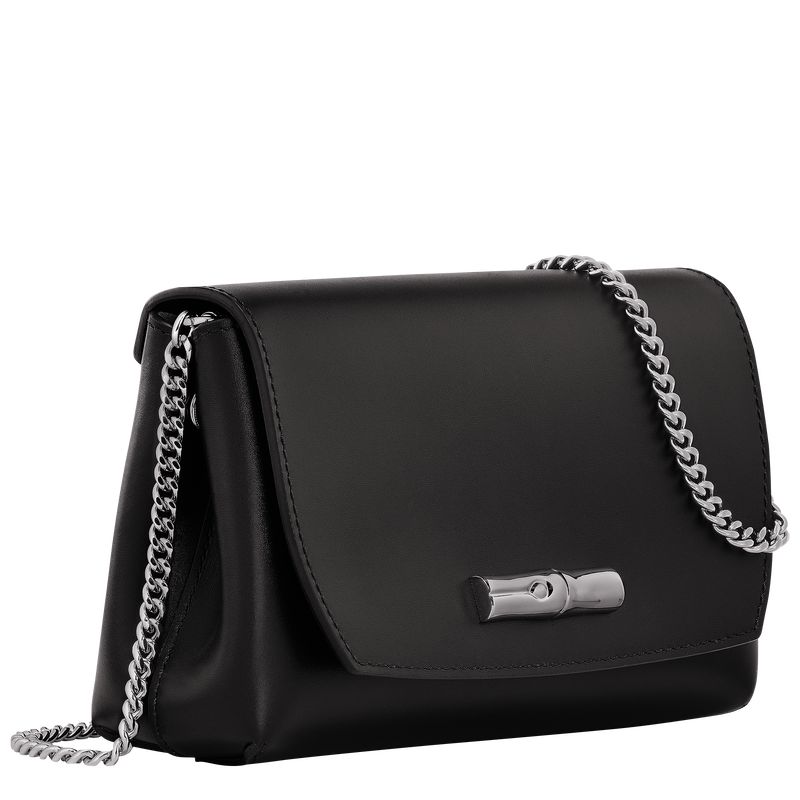 Black Longchamp Le Roseau Women Clutch | Ksa-561CEHUTK