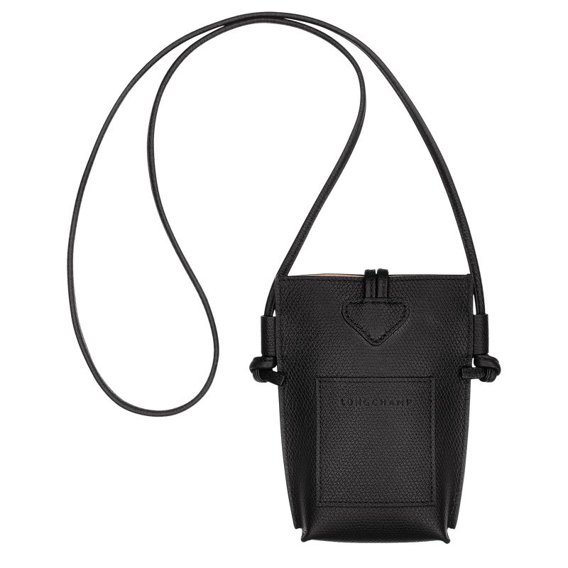 Black Longchamp Le Roseau Women Phone Case | Ksa-209ACZSYQ