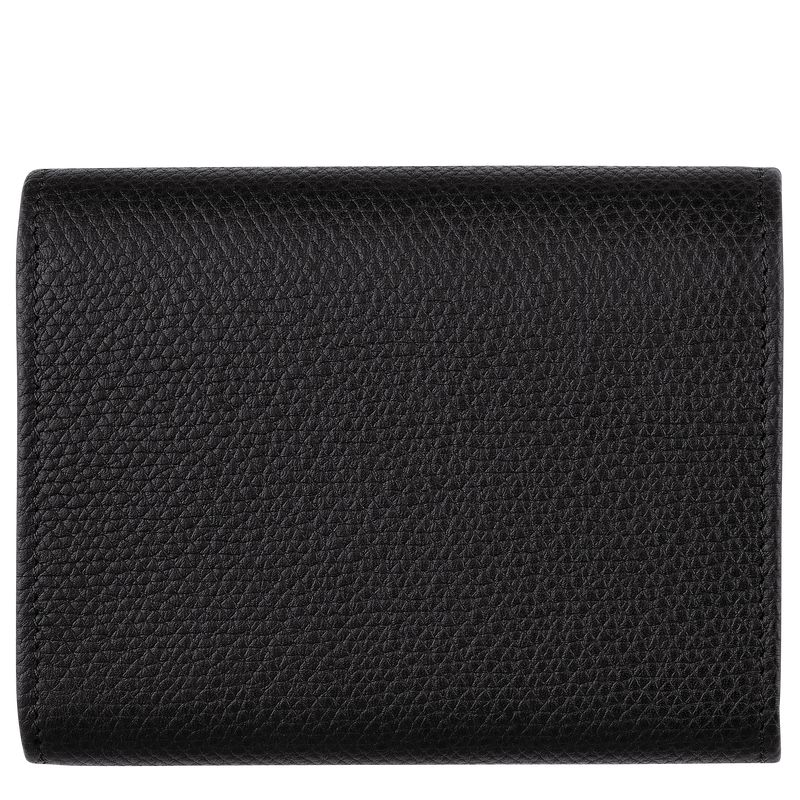 Black Longchamp Le Roseau Women Wallet | Ksa-459BUCSJE