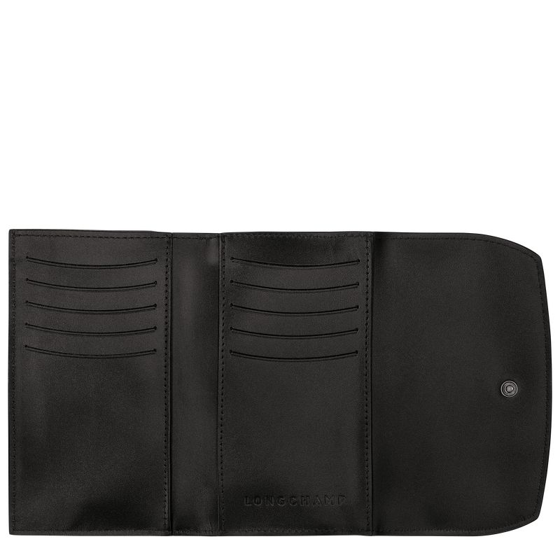 Black Longchamp Le Roseau Women Wallet | Ksa-294IWAYDV