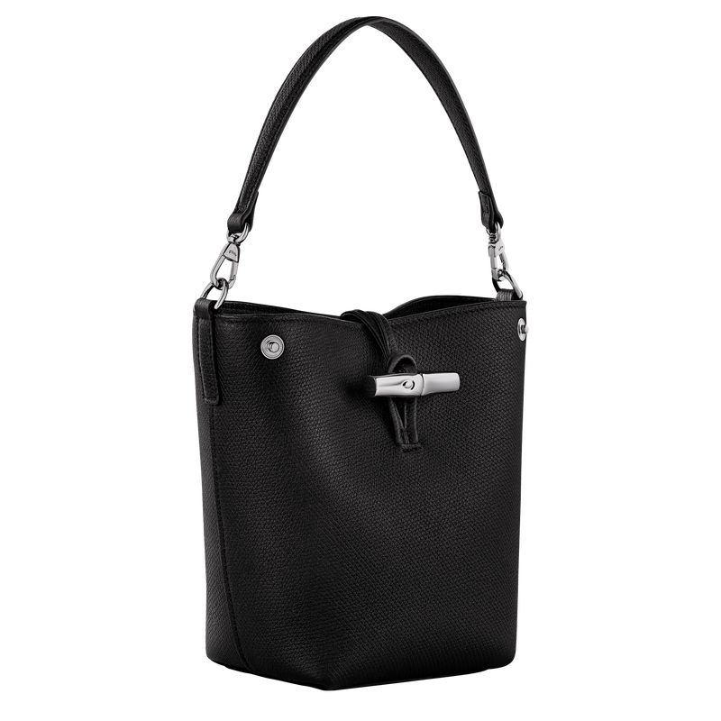 Black Longchamp Le Roseau Xs Women Bucket Bag | Ksa-467QHMPUF