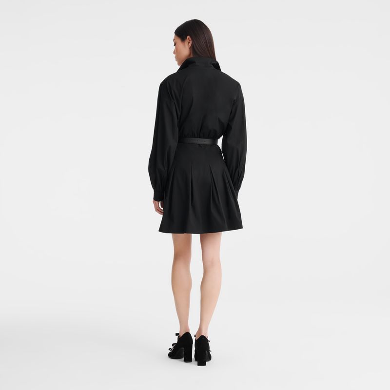 Black Longchamp Popelin Women Dress | Ksa-681LCAYHS