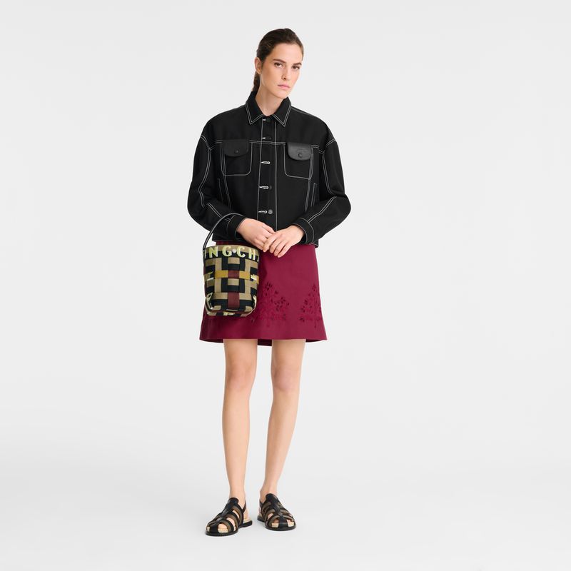 Black Longchamp Re-play Xs Women Bucket Bag | Ksa-681QZGSNT