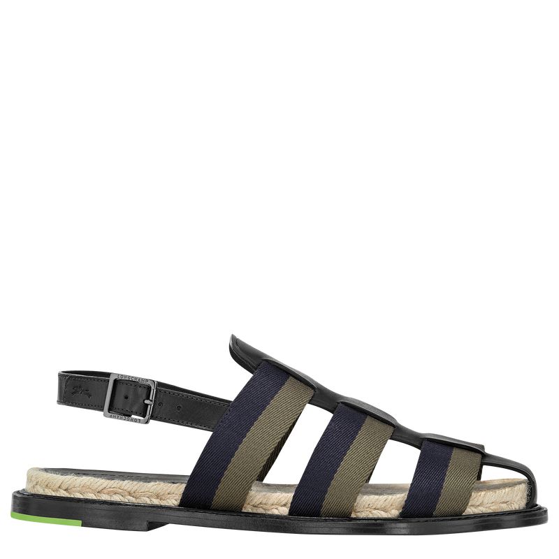 Black Longchamp Shadow Women Sandals | Ksa-105WYAVNC