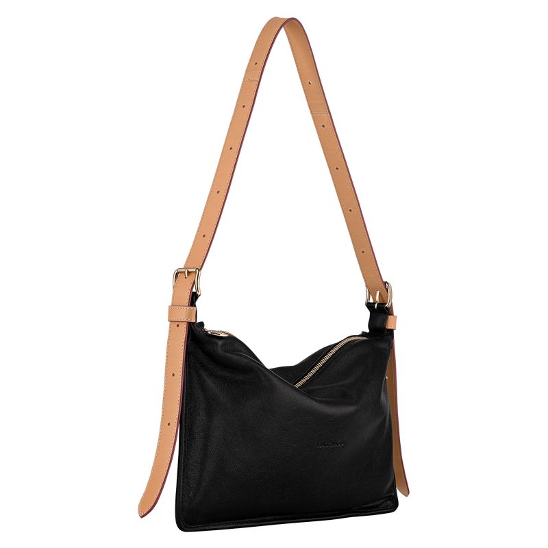 Black Longchamp Smoothie M Women Crossbody Bag | Ksa-917TSUKPW