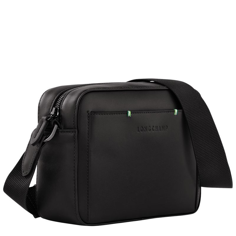 Black Longchamp Sur Seine Camera Men Crossbody Bag | Ksa-394PESQWN