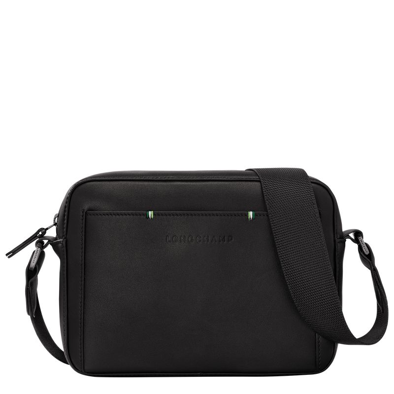 Black Longchamp Sur Seine Camera Men Crossbody Bag | Ksa-394PESQWN
