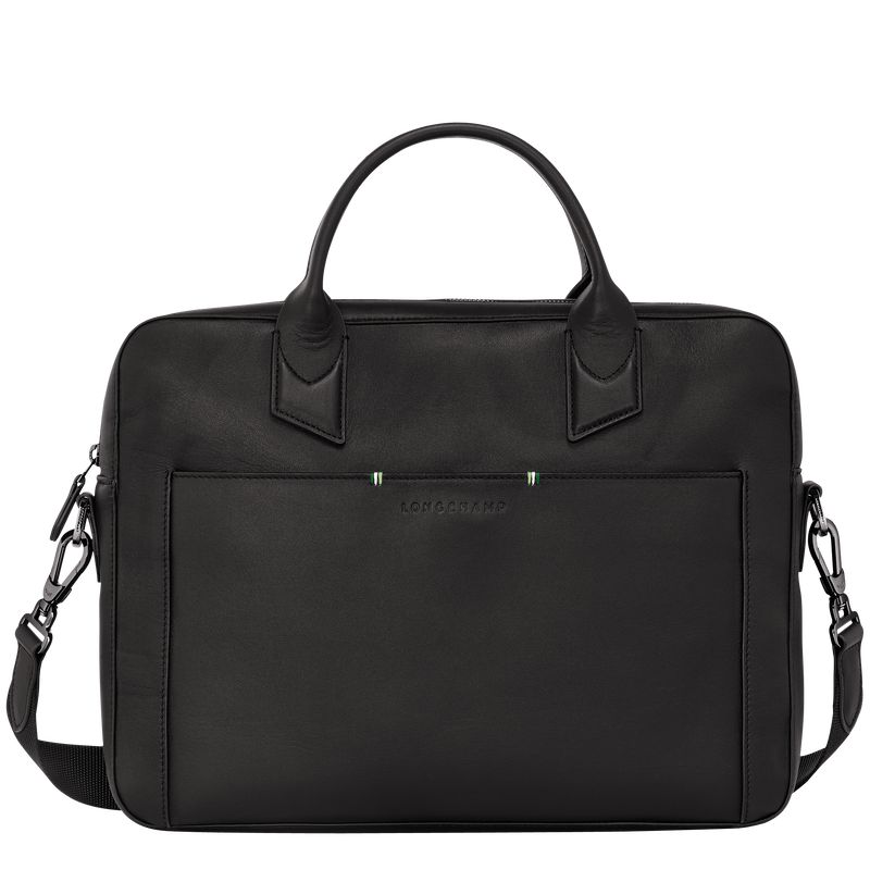 Black Longchamp Sur Seine Men Briefcase | Ksa-329XMYNLE