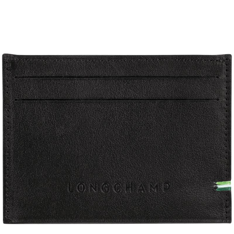 Black Longchamp Sur Seine Men Card Holder | Ksa-594OPBRCQ