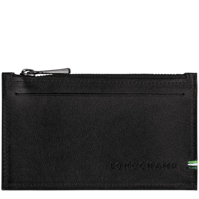 Black Longchamp Sur Seine Men Coin Purse | Ksa-618IPKRGB