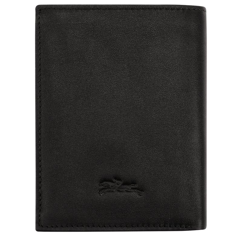 Black Longchamp Sur Seine Men Wallet | Ksa-876OLJDTI