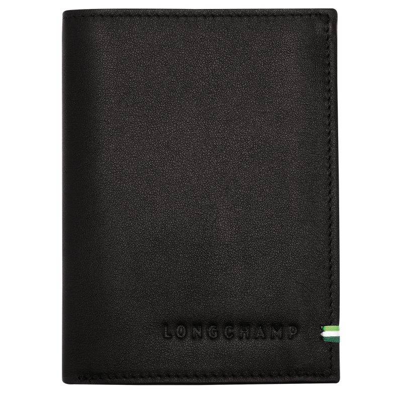 Black Longchamp Sur Seine Men Wallet | Ksa-876OLJDTI