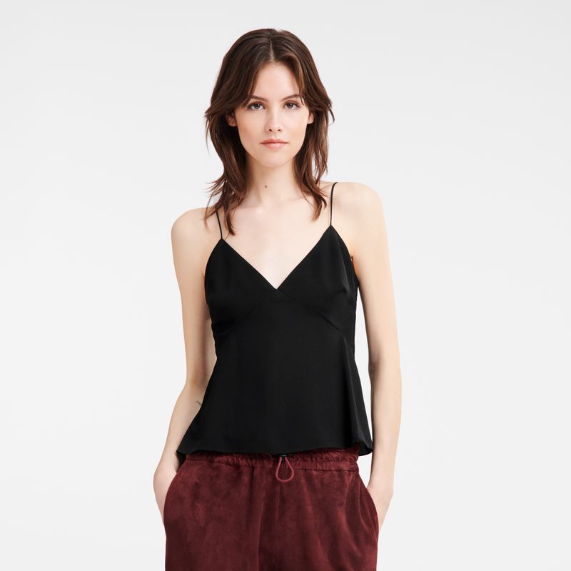 Black Longchamp Thin Strap Women Top | Ksa-271SLUBQR