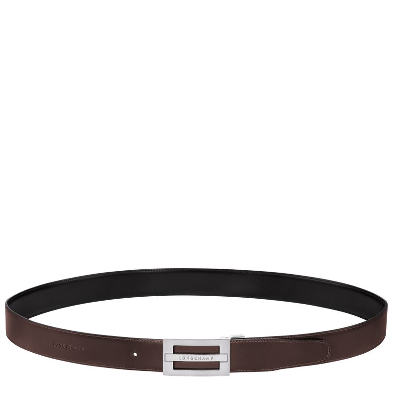 Black / Beige Longchamp Delta Box Men Belt | Ksa-413SHYEZT