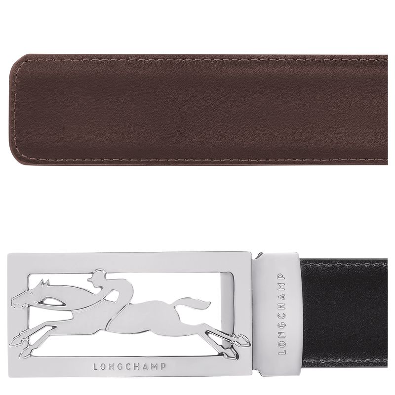 Black / Beige Longchamp Delta Box Men Belt | Ksa-235ZSYQNC