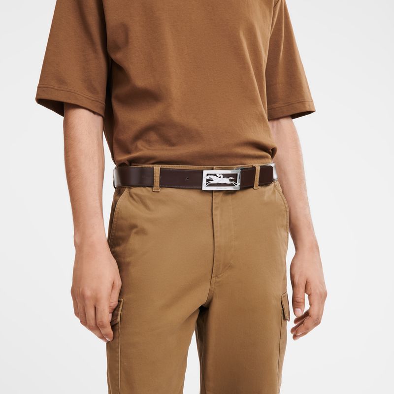 Black / Beige Longchamp Delta Box Men Belt | Ksa-235ZSYQNC