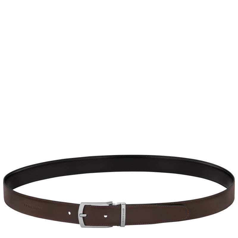 Black / Beige Longchamp Delta Box Men Belt | Ksa-346GZQHKA