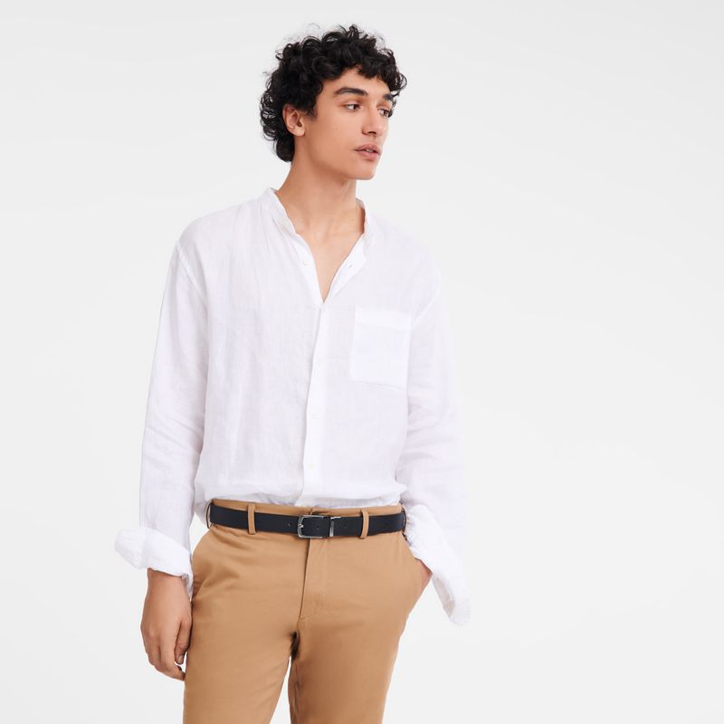 Black / Beige Longchamp Sur Seine Men Belt | Ksa-647PQUXLG
