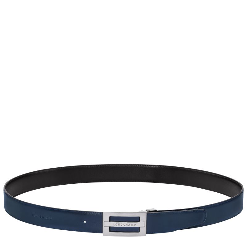 Black / Navy Longchamp Delta Box Men Belt | Ksa-157UTBVSP