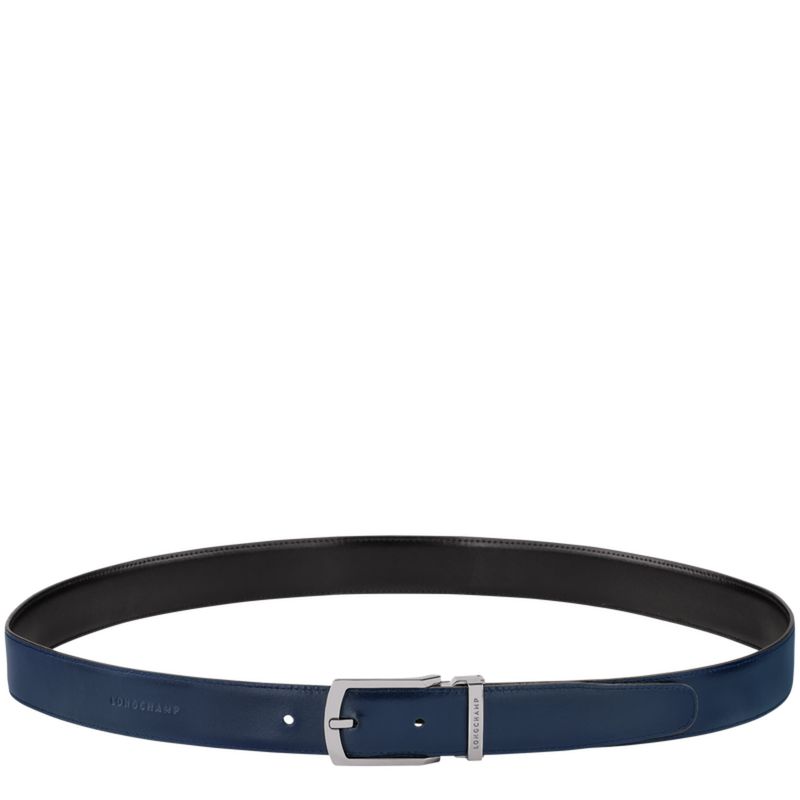 Black / Navy Longchamp Delta Box Men Belt | Ksa-528HDASNT