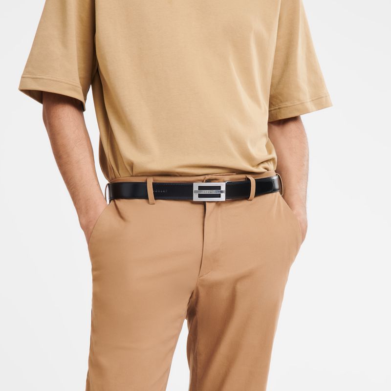 Black / Navy Longchamp Delta Box Men Belt | Ksa-528HDASNT