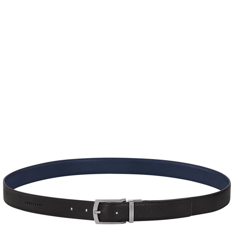 Black / Navy Longchamp Le Foulonné Men Belt | Ksa-243YRFBCN